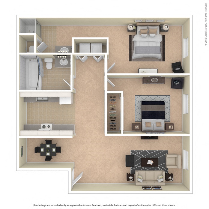 Timberwood 2 Bed 2 Bath 1150 SF